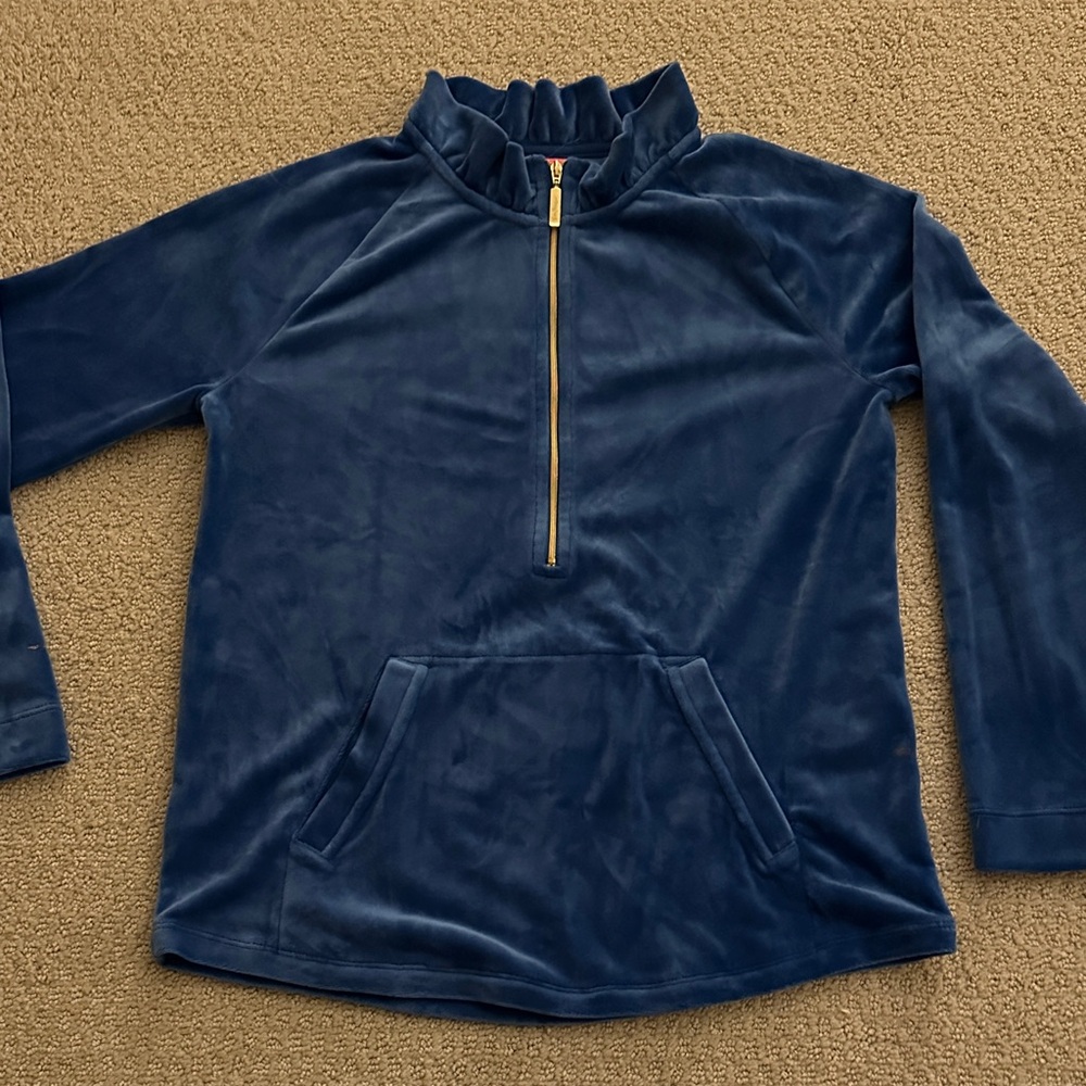 Lilly Pulitzer Blue Half-Zip Pullover